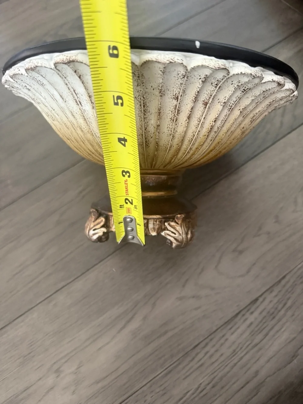 Decorative elegant Cream and Gold Accent Bowl - Home Accents